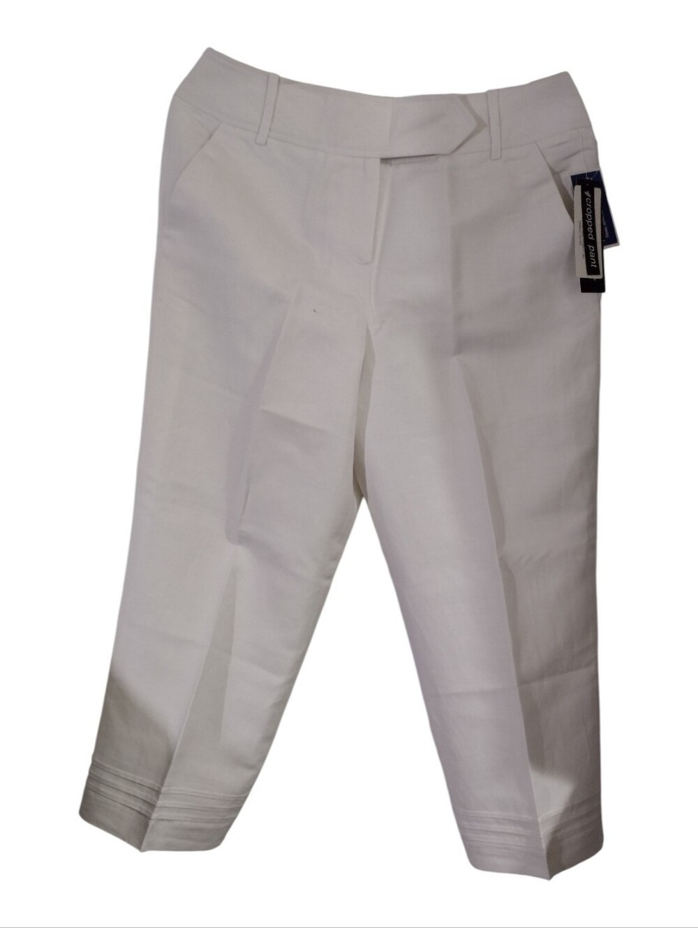 Vintage Larry Levine White Cropped Capri Pants